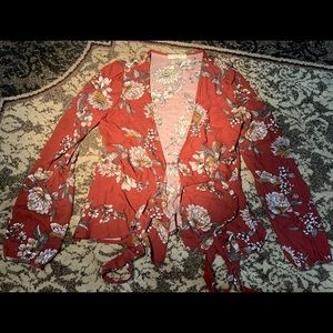 Floral Burgundy Blouse